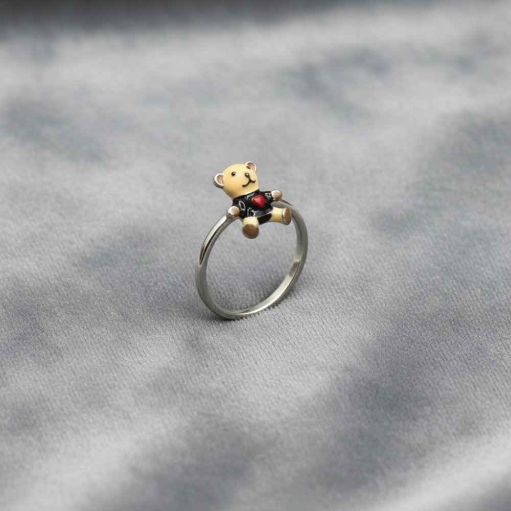 Teddy Heart Kids Ring