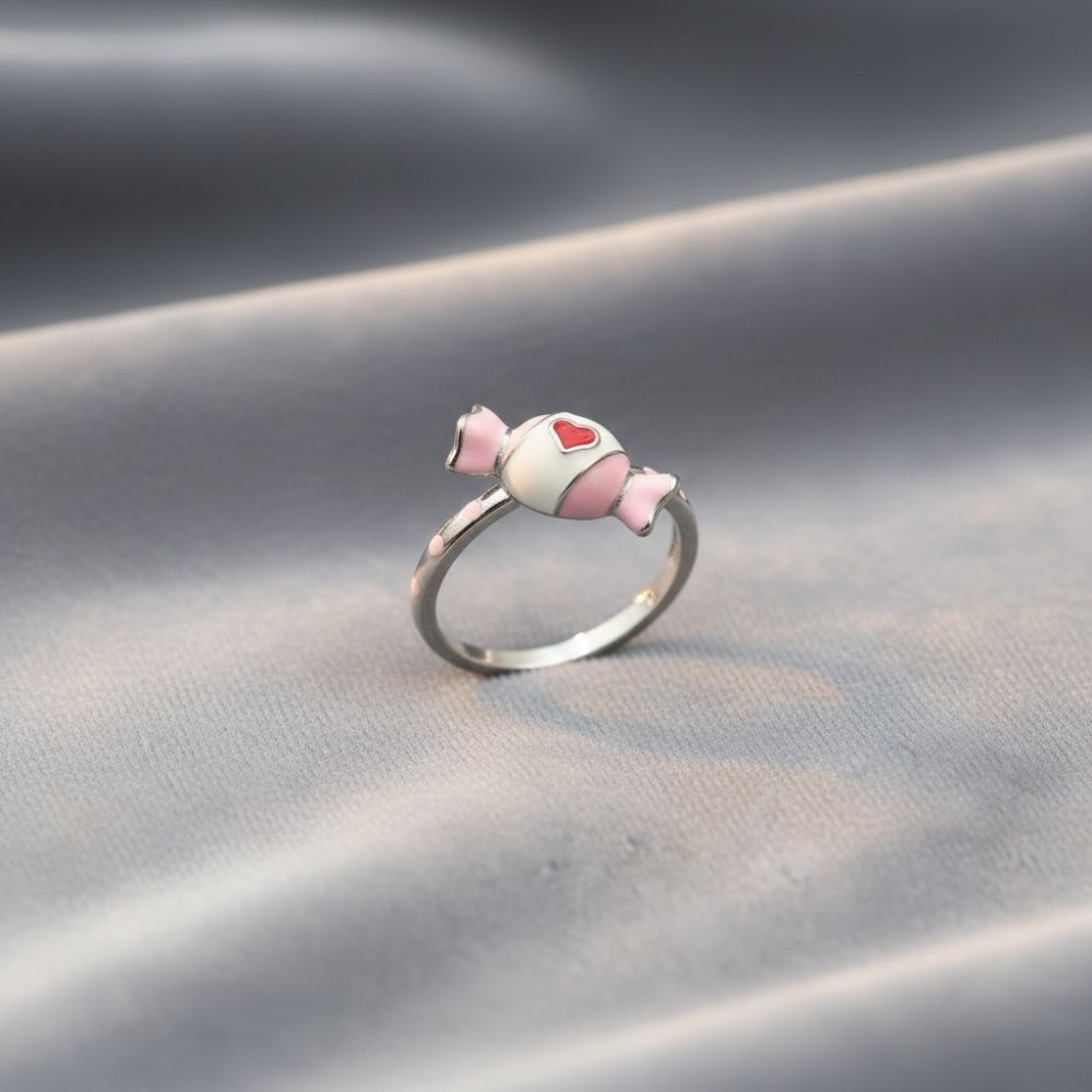 Sweet Candy Heart Kids Ring