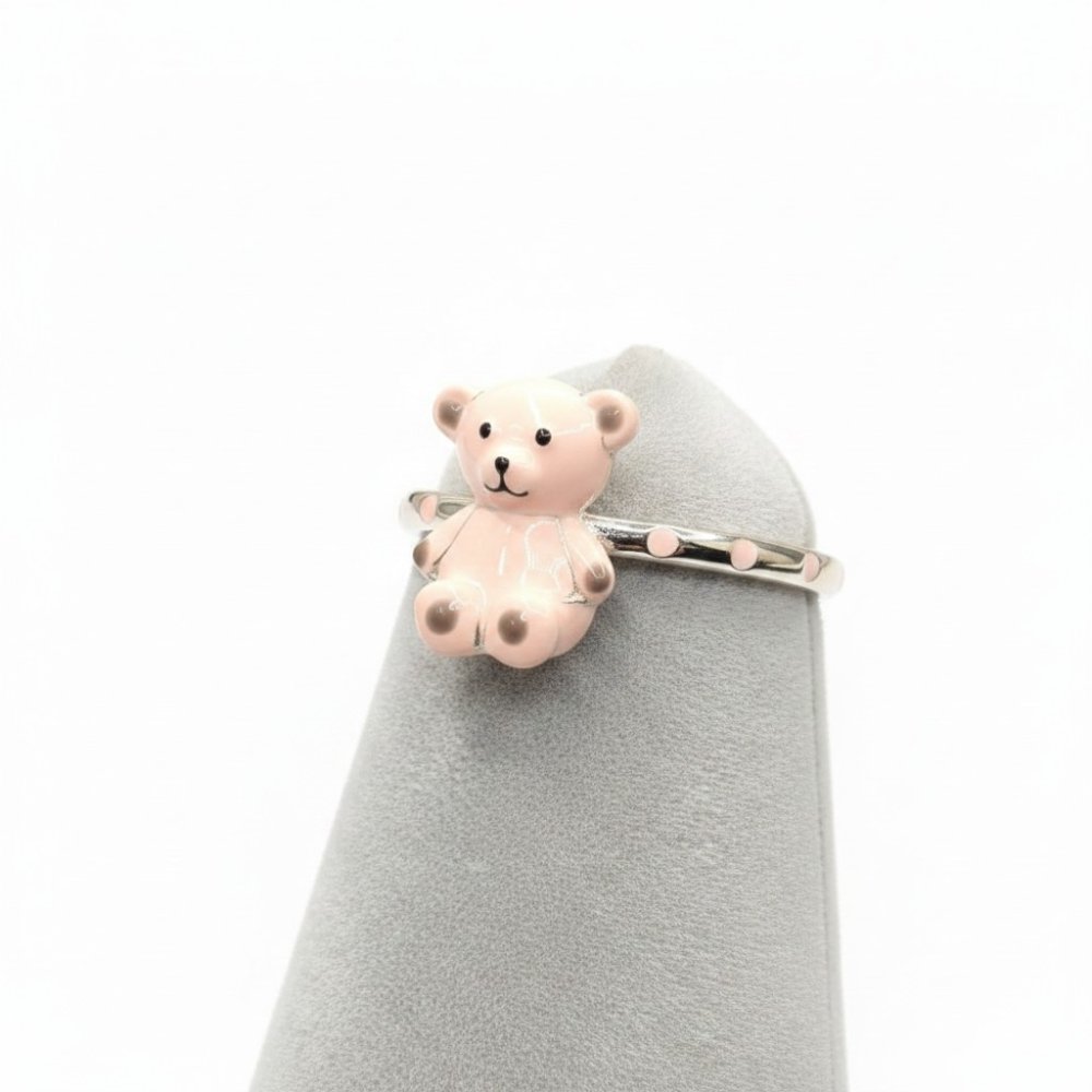 Pink Teddy Bear Kids Ring