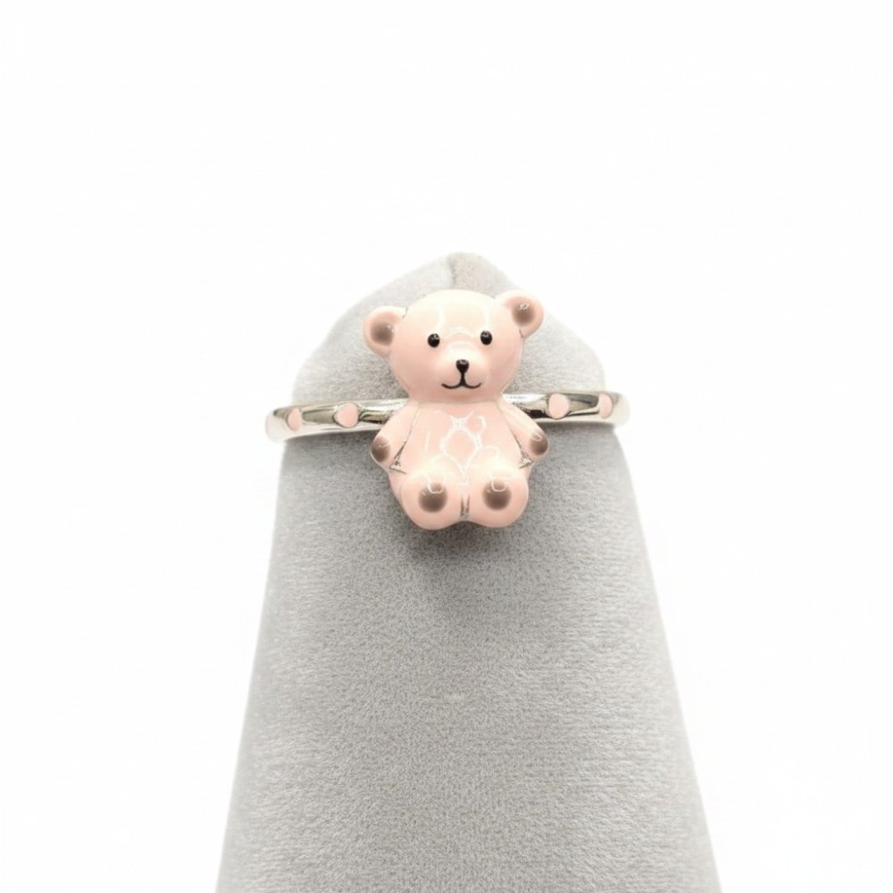 Pink Teddy Bear Kids Ring