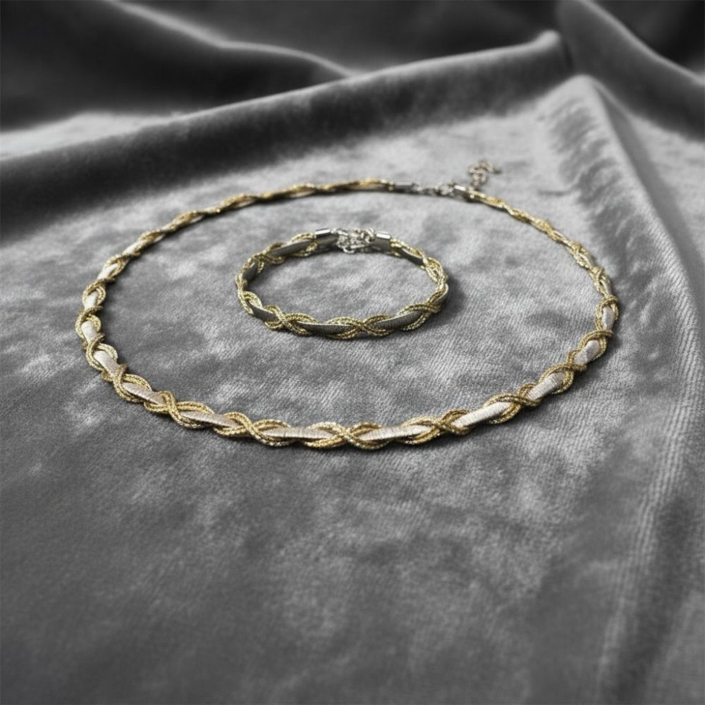 The Argent Mesh Necklace & Bracelet
