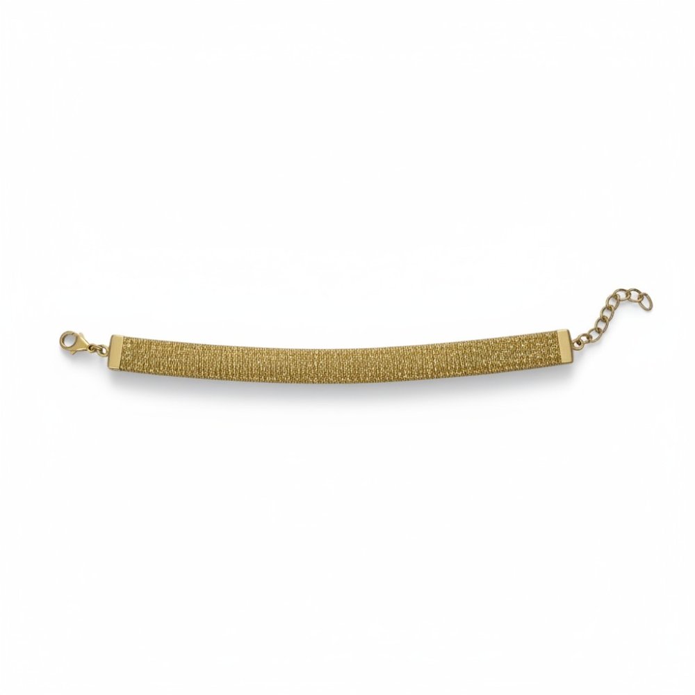 Italian Gold-Plated Mesh Bracelet