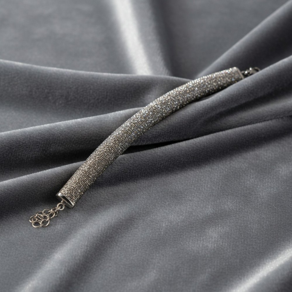 Italian Diamond-Dust Mesh Bracelet