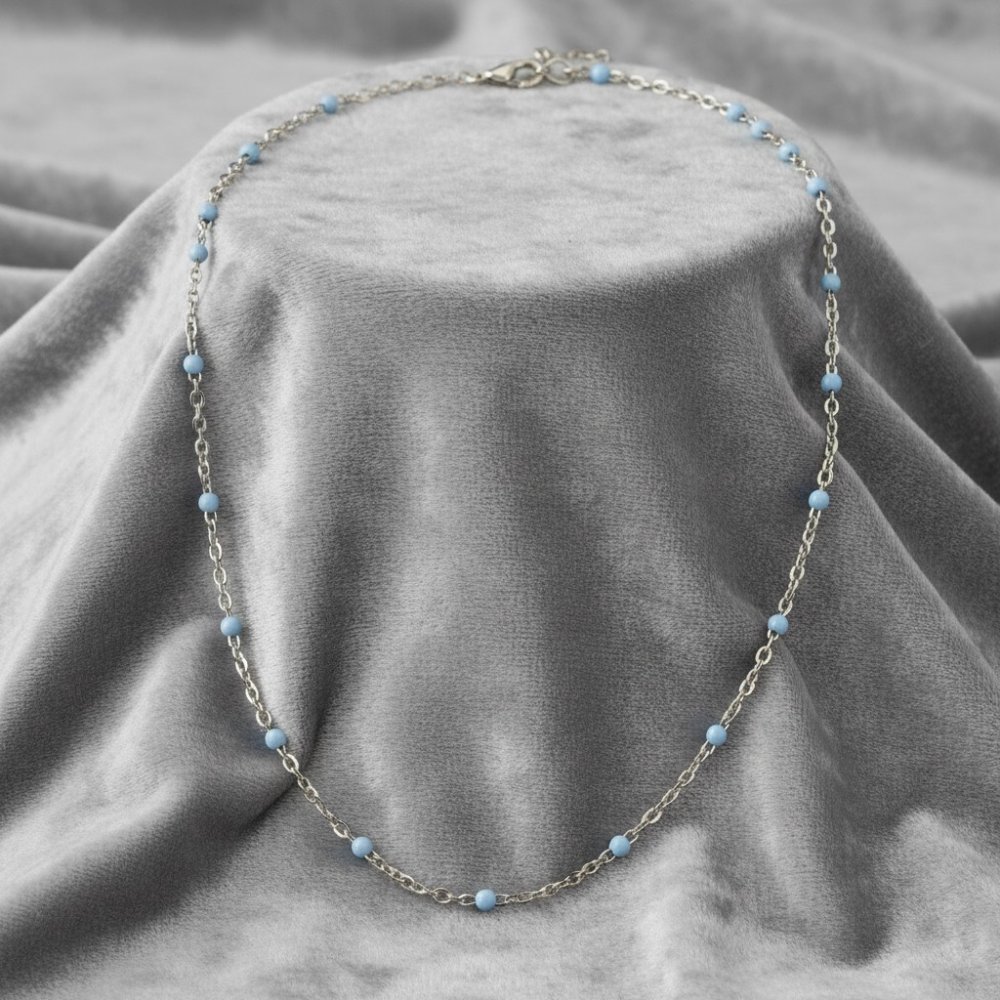 Turquoise Bead Chain Necklace