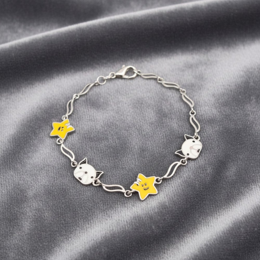Puppy & Smiling Star Charm Bracelet