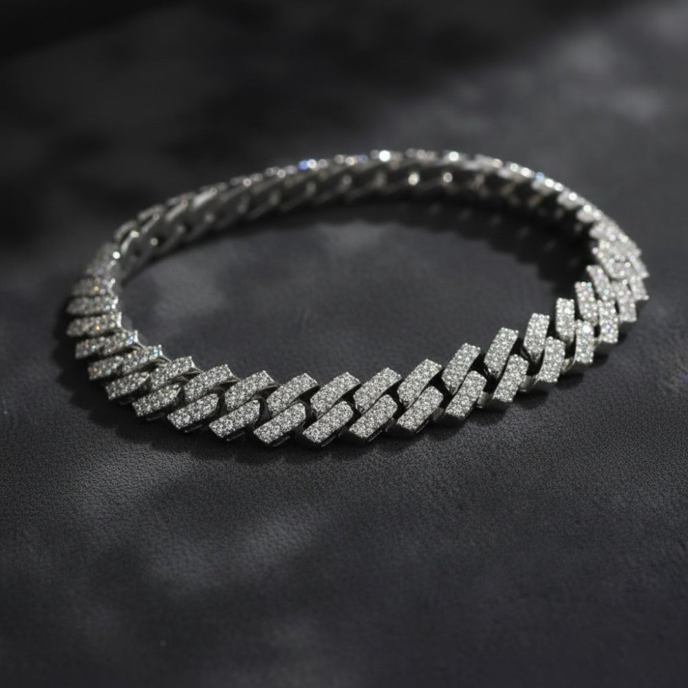 Men's Iced-Out Cuban Link Bracelet