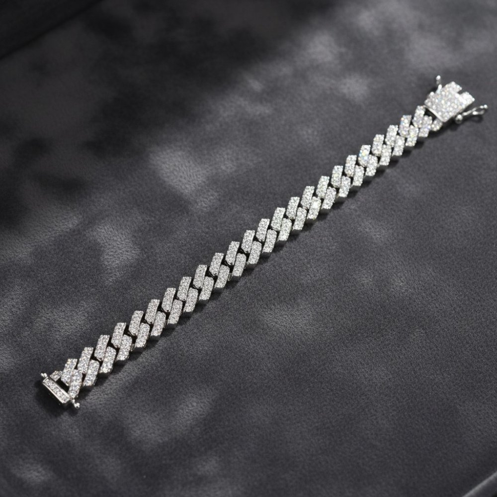 Men's Iced-Out Cuban Link Bracelet