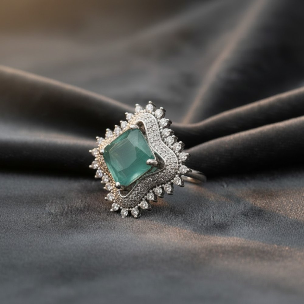 Veridian Aura Statement Ring