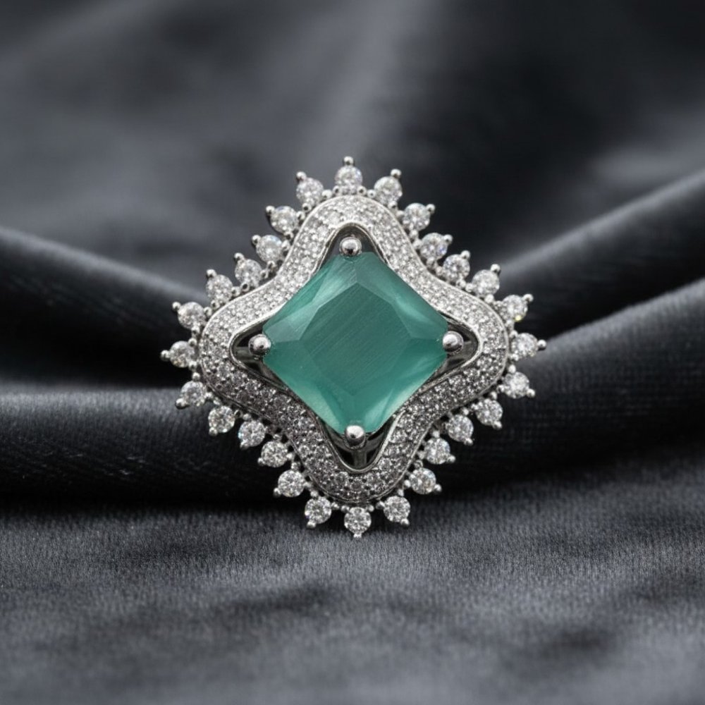 Veridian Aura Statement Ring