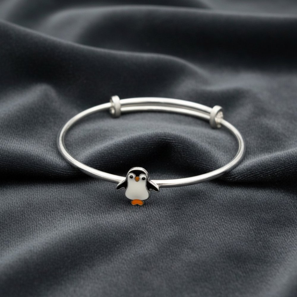 Penguin Charm Adjustable Baby Kada(PAIR)