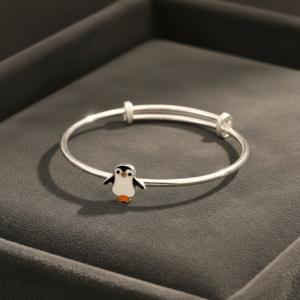 Penguin Charm Adjustable Baby Kada(PAIR)