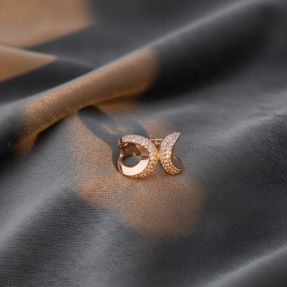 Rose Gold Infinity Bow Ring