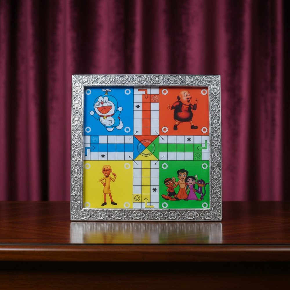 Silver Framed Ludo Board