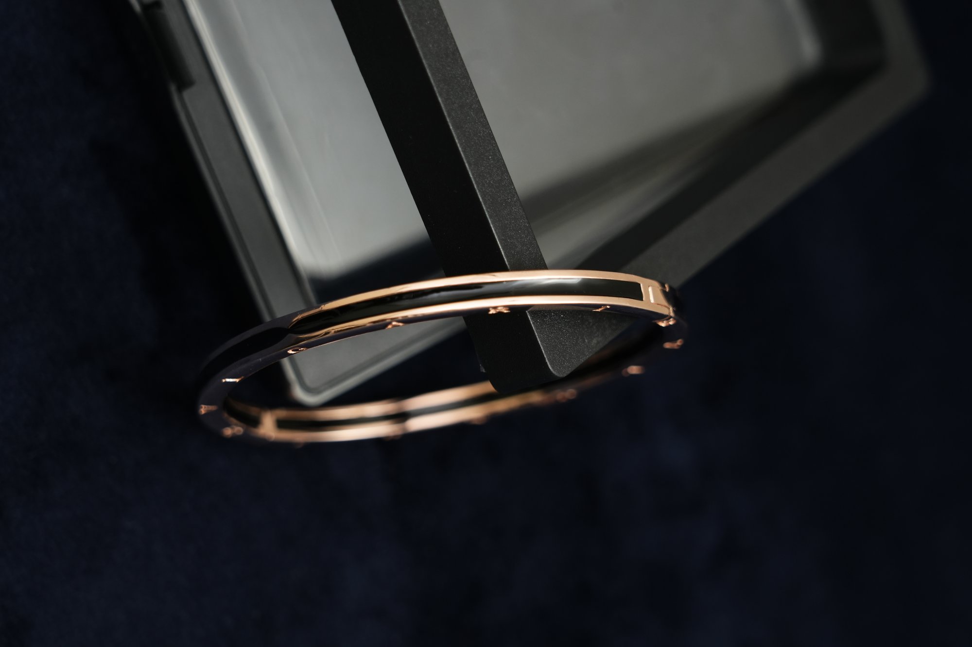 Midnight Onyx Enamel 925 Silver Kada