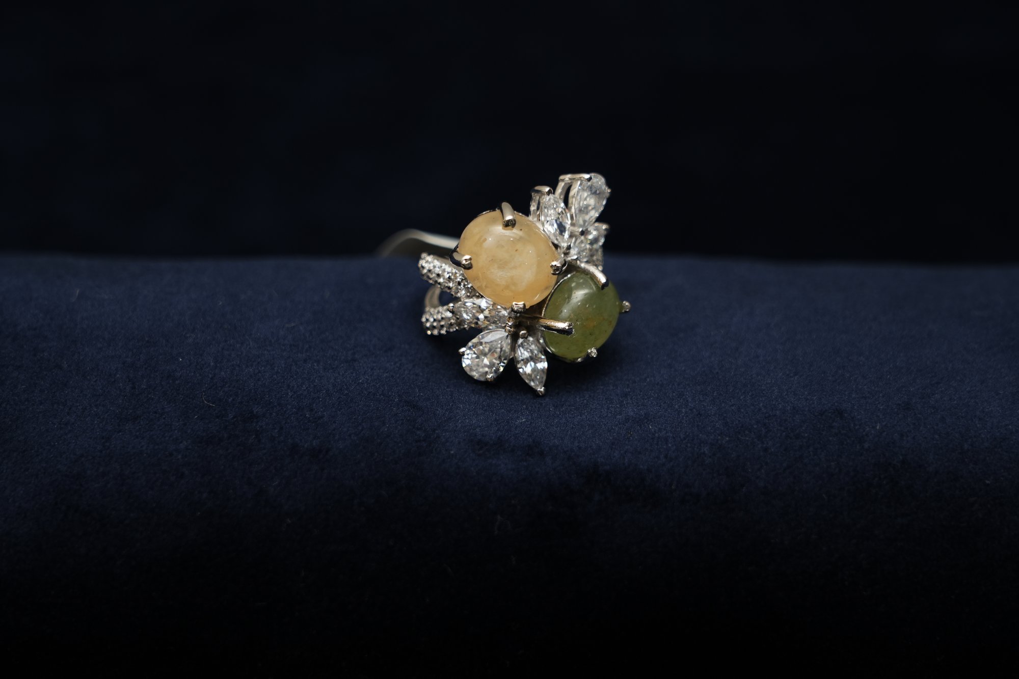 The "Eden Bloom" Duo-Tone Gemstone Ring