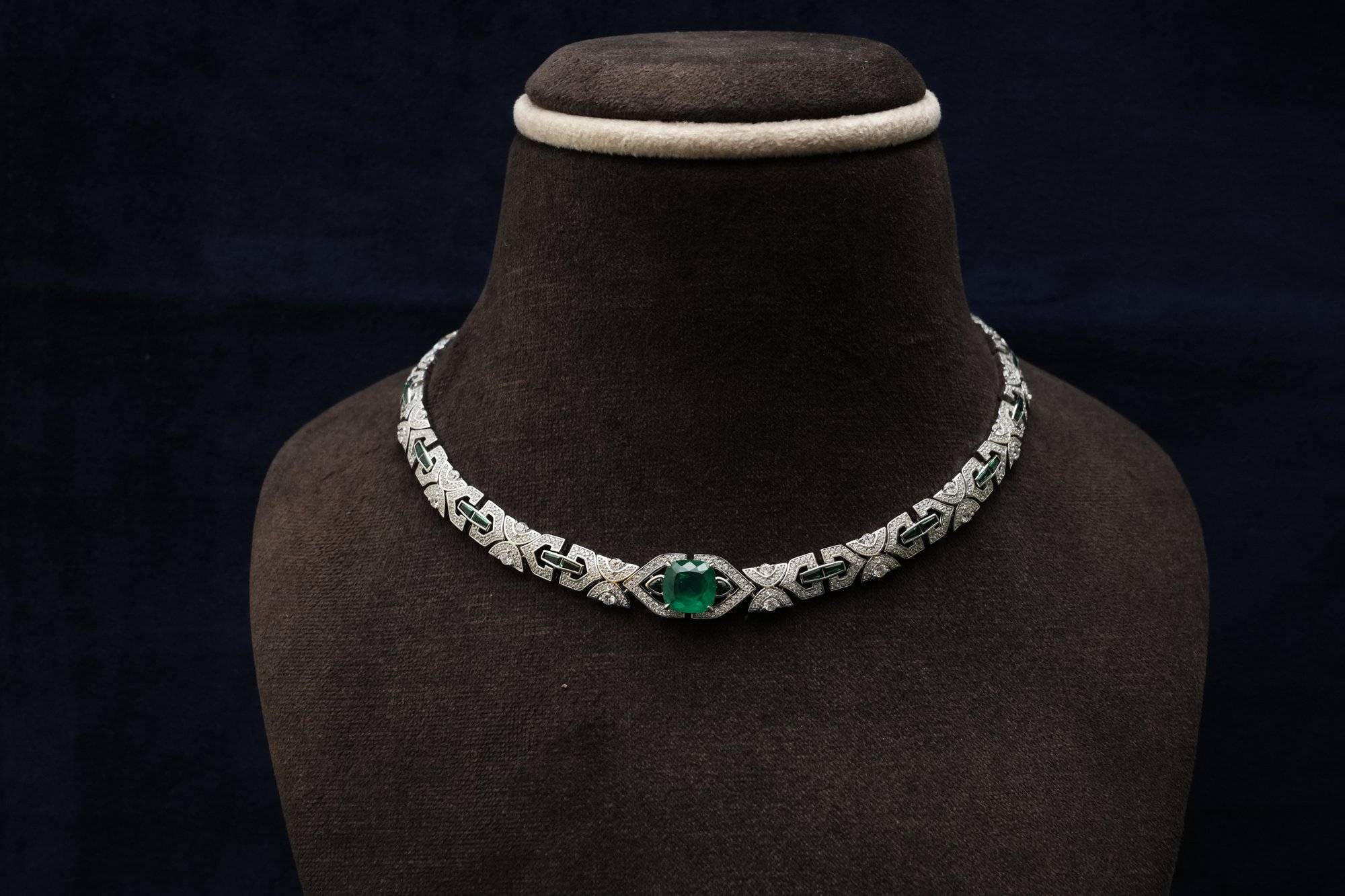 Regency Green Pavé Statement Necklace