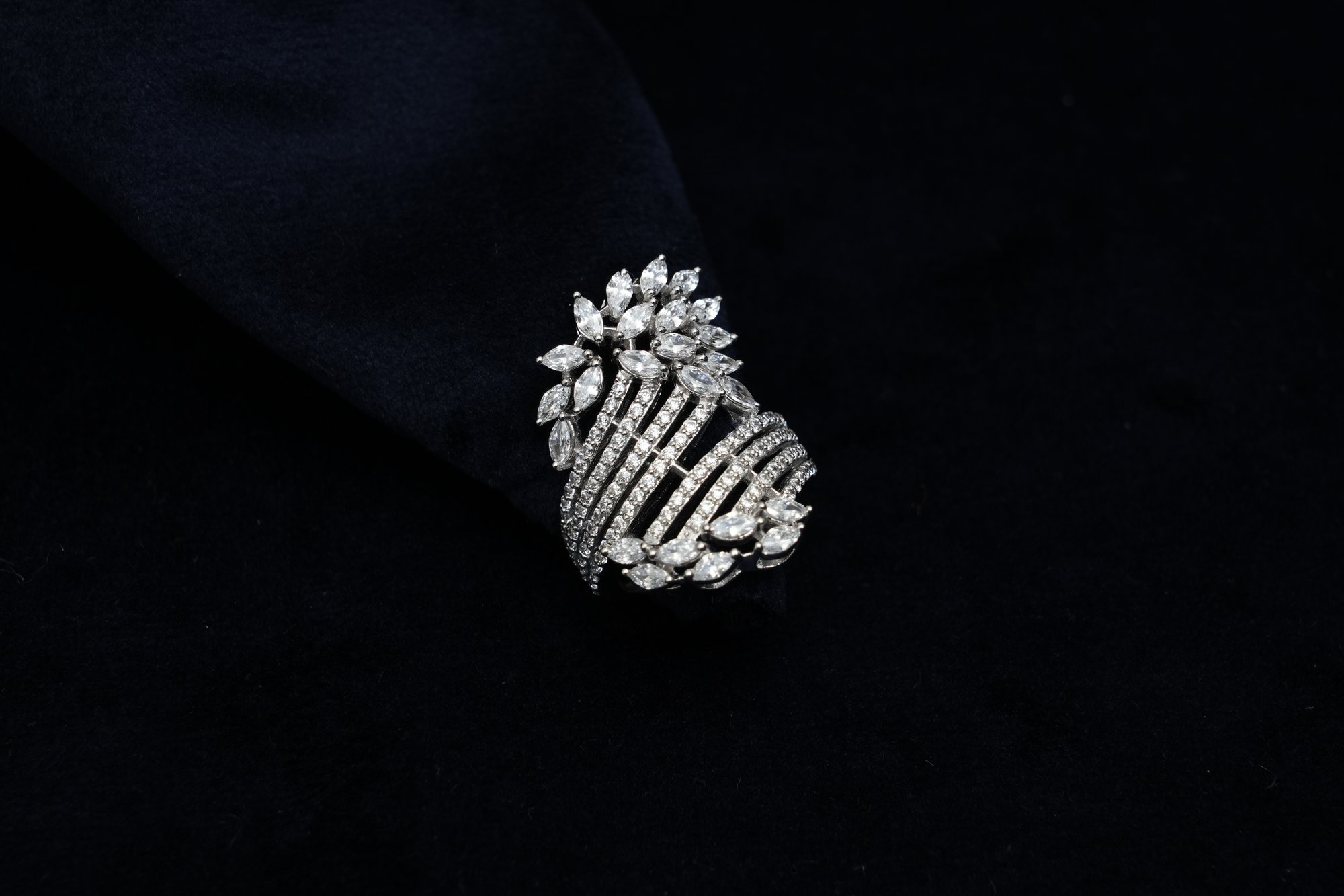 The Silver Flora Wrap Statement Ring