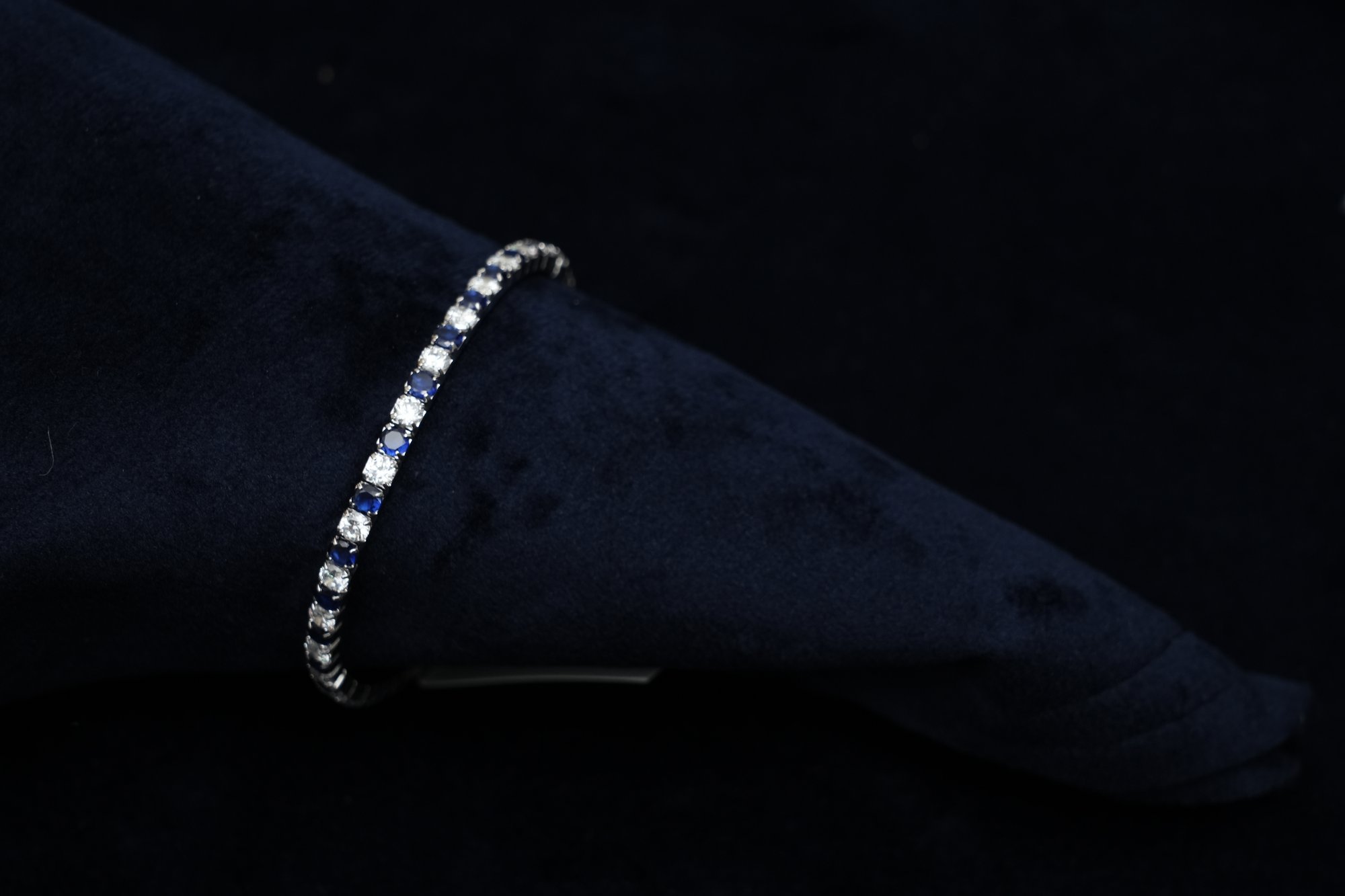 Alternating Sapphire Tennis Bracelet