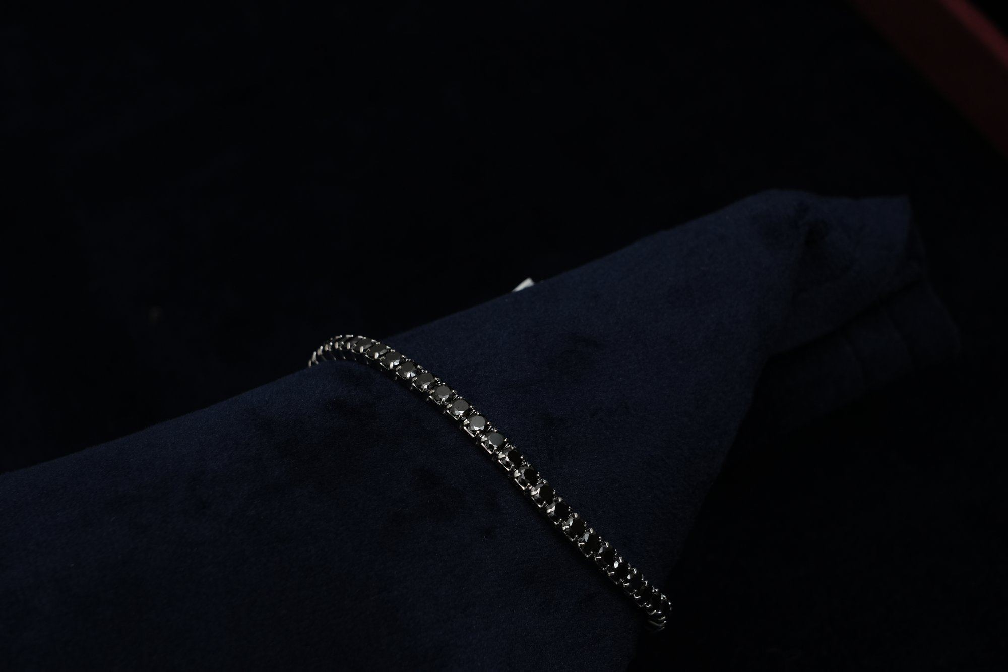 Midnight Eclipse Black Spinel Tennis Bracelet.