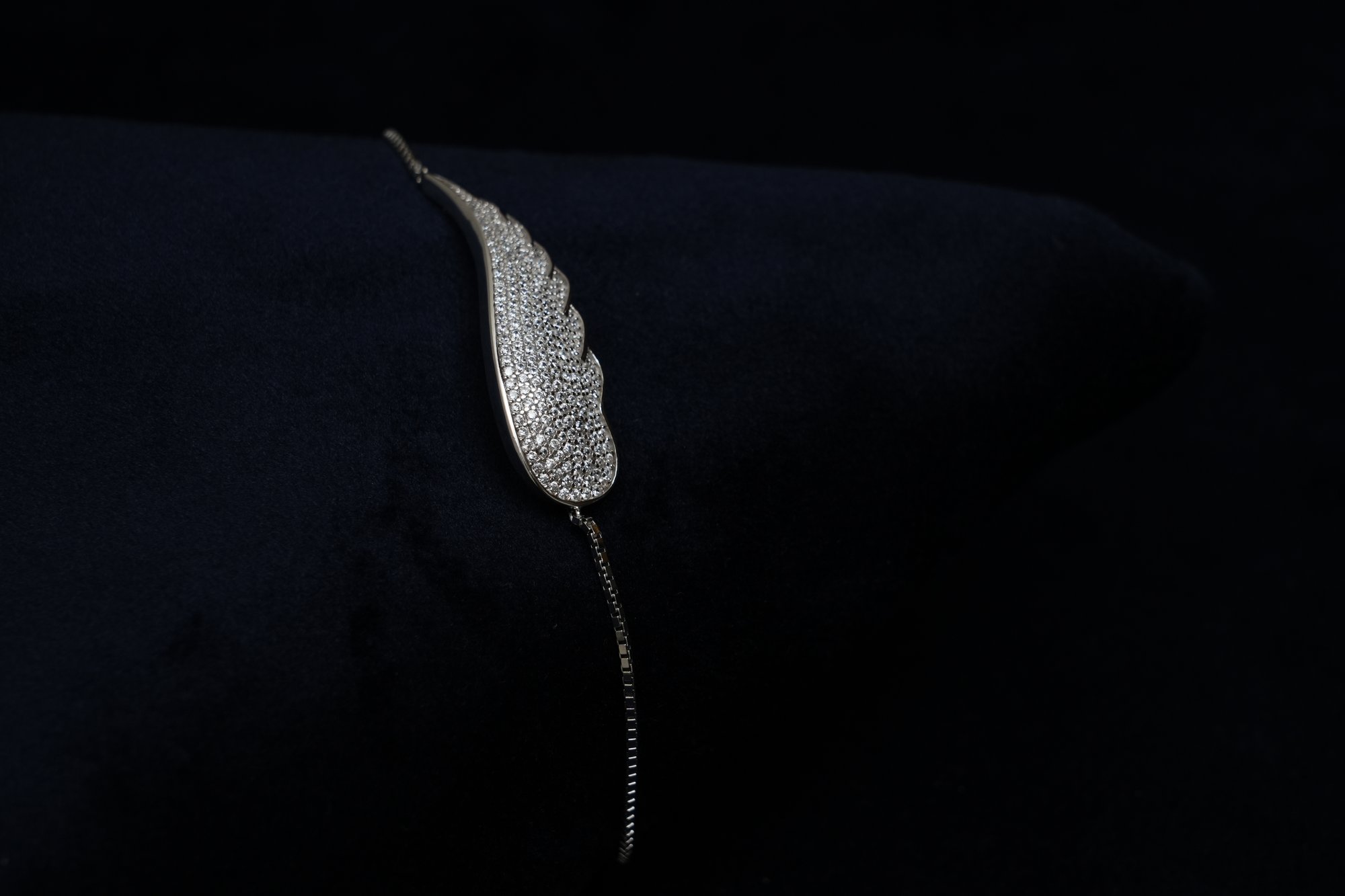 Pavé Angel Wing Bolo Bracelet