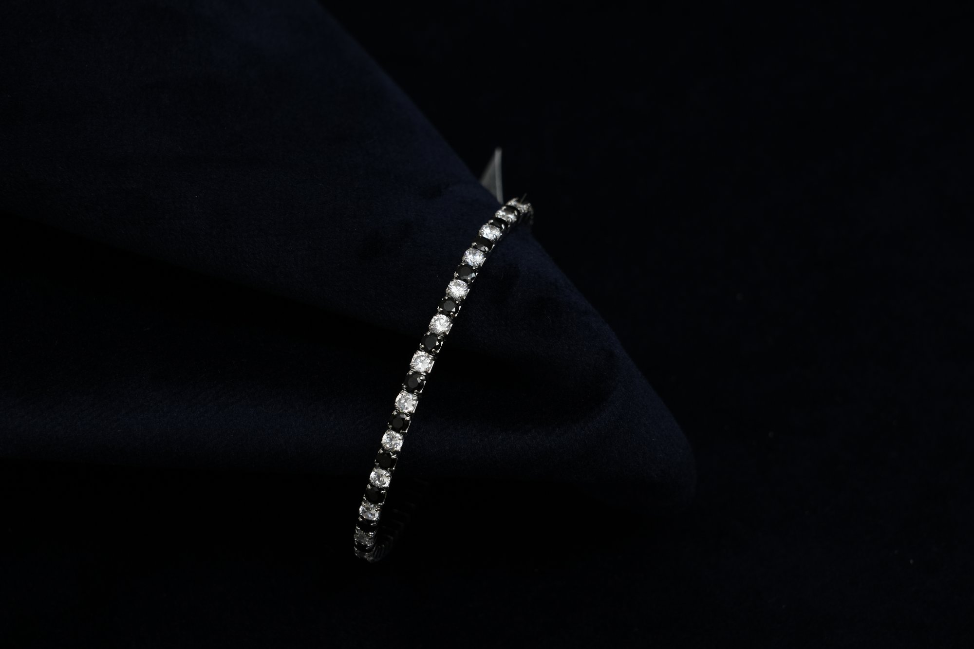 The "Midnight Eclipse" Tennis Bracelet
