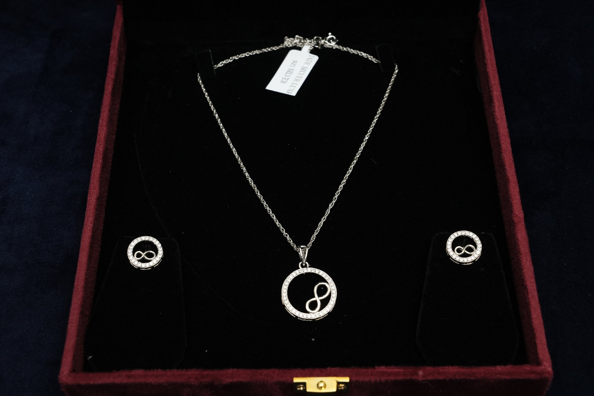 Eternal Radiance Infinity Halo Necklace Set