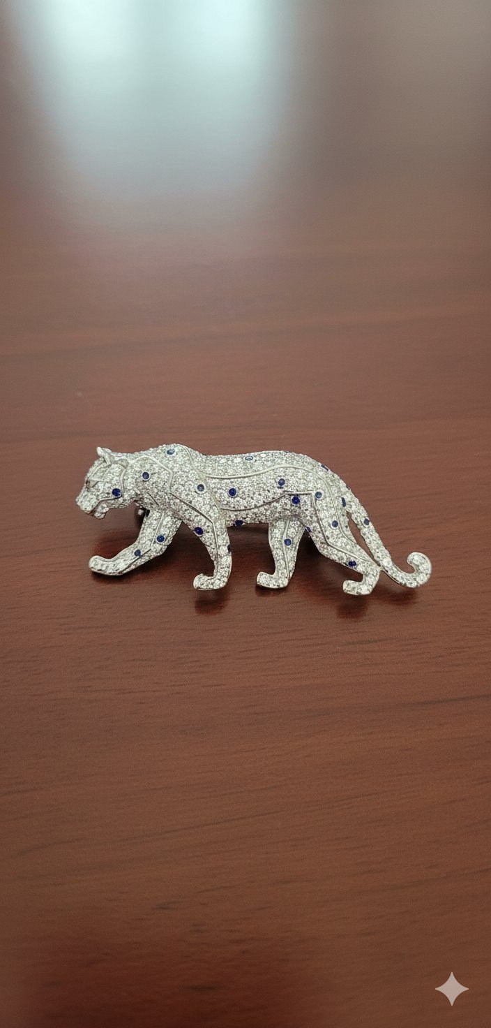 Argentum Panthera Brooch