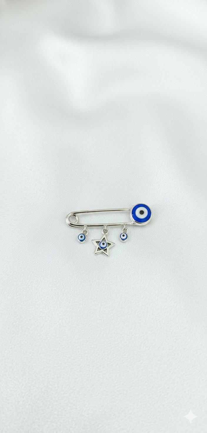 The "Serene Protection" Evil Eye Safety Pin