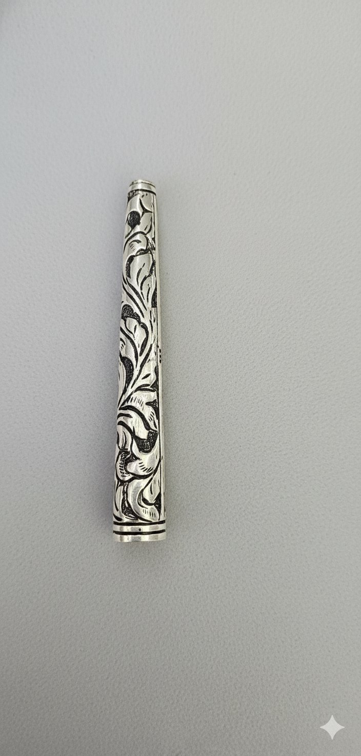Vintage-Style Hand-Engraved Floral Silver
