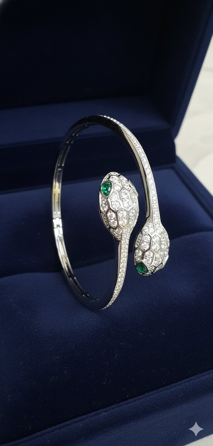 Emerald-Eyed Serpentine Bracelet