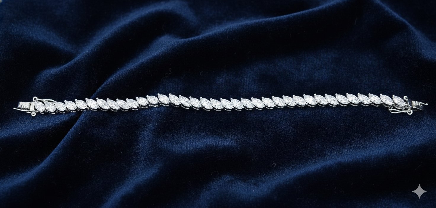 The Marquise Midnight Pears Bracelet